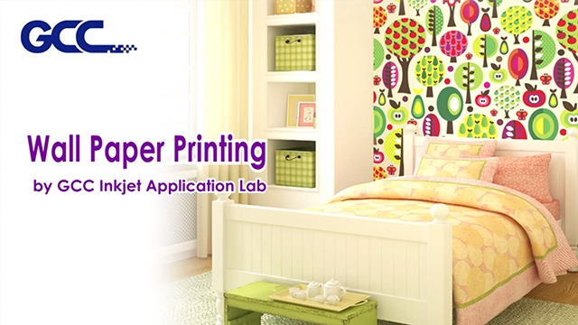 Impresión y corte de papel tapiz