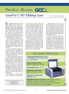Laser Engraving System C180 through the Expert’s Eyes