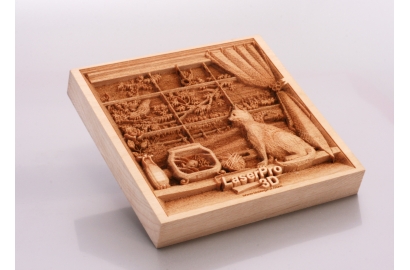 3D Laser Engraving Wood 