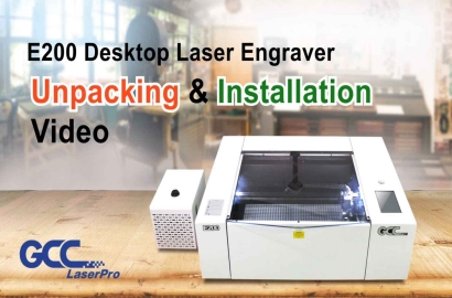 GCC LaserPro - Grabador láser de sobremesa E200 Vídeo de desembalaje e instalación